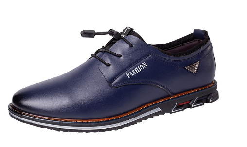 Men's Trendy Round Toe Leather Shoes