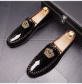 Men's Retro Pointy Leather Slip-On Loafers