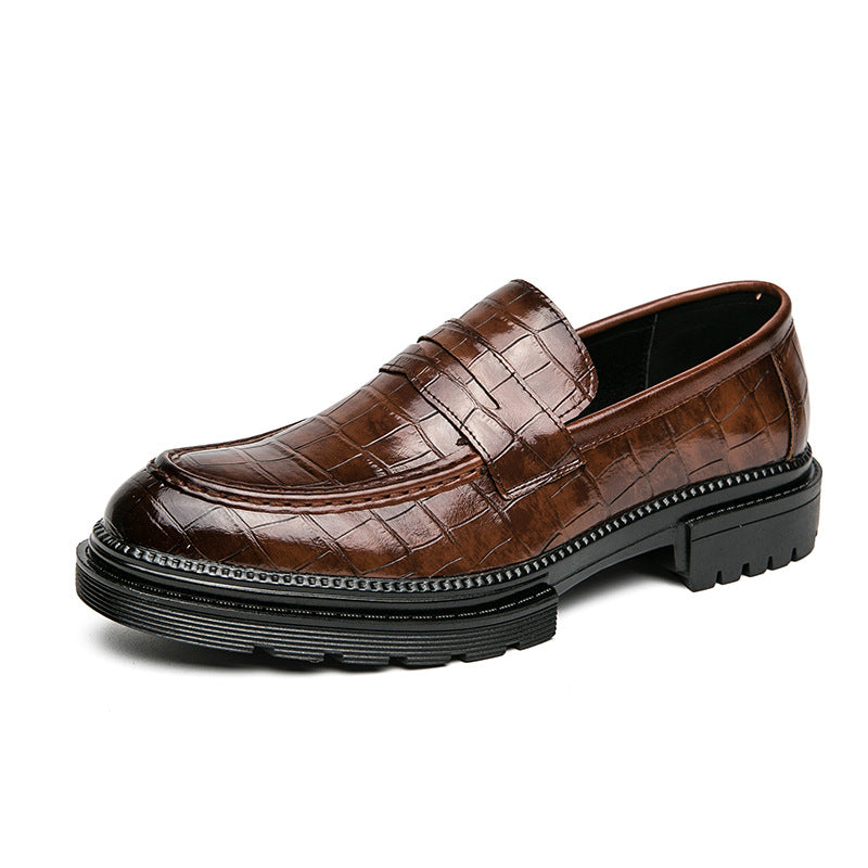 Mocasines sin cordones de plataforma para hombre, tallas grandes