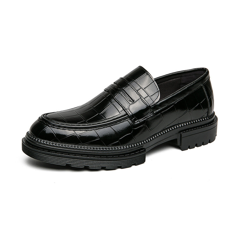 Mocasines sin cordones de plataforma para hombre, tallas grandes