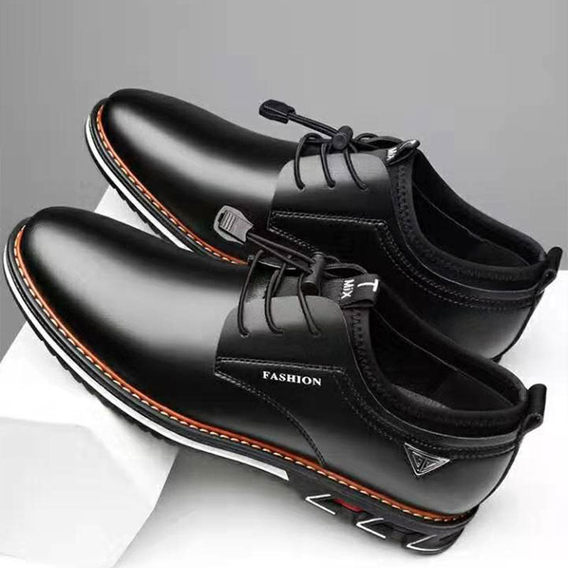Men's Trendy Round Toe Leather Shoes