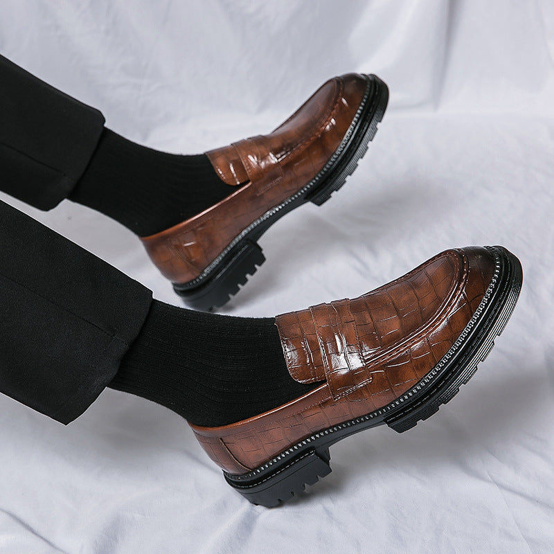 Plus Size Men's Platform Slip-on Loafers